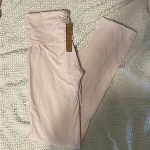 SKIMS Blush Pink Cotton Jersey Foldover Pant